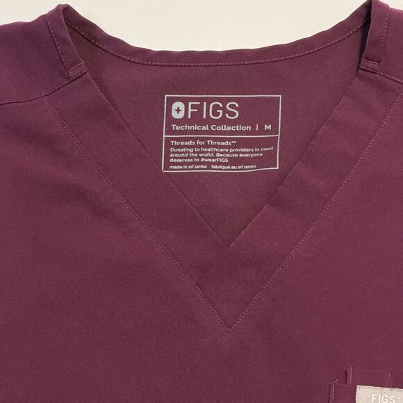 Figs Scrub Set Mens Medium Deep Purple Leon Top Tansen Jogger Pants - Picture 3 of 14